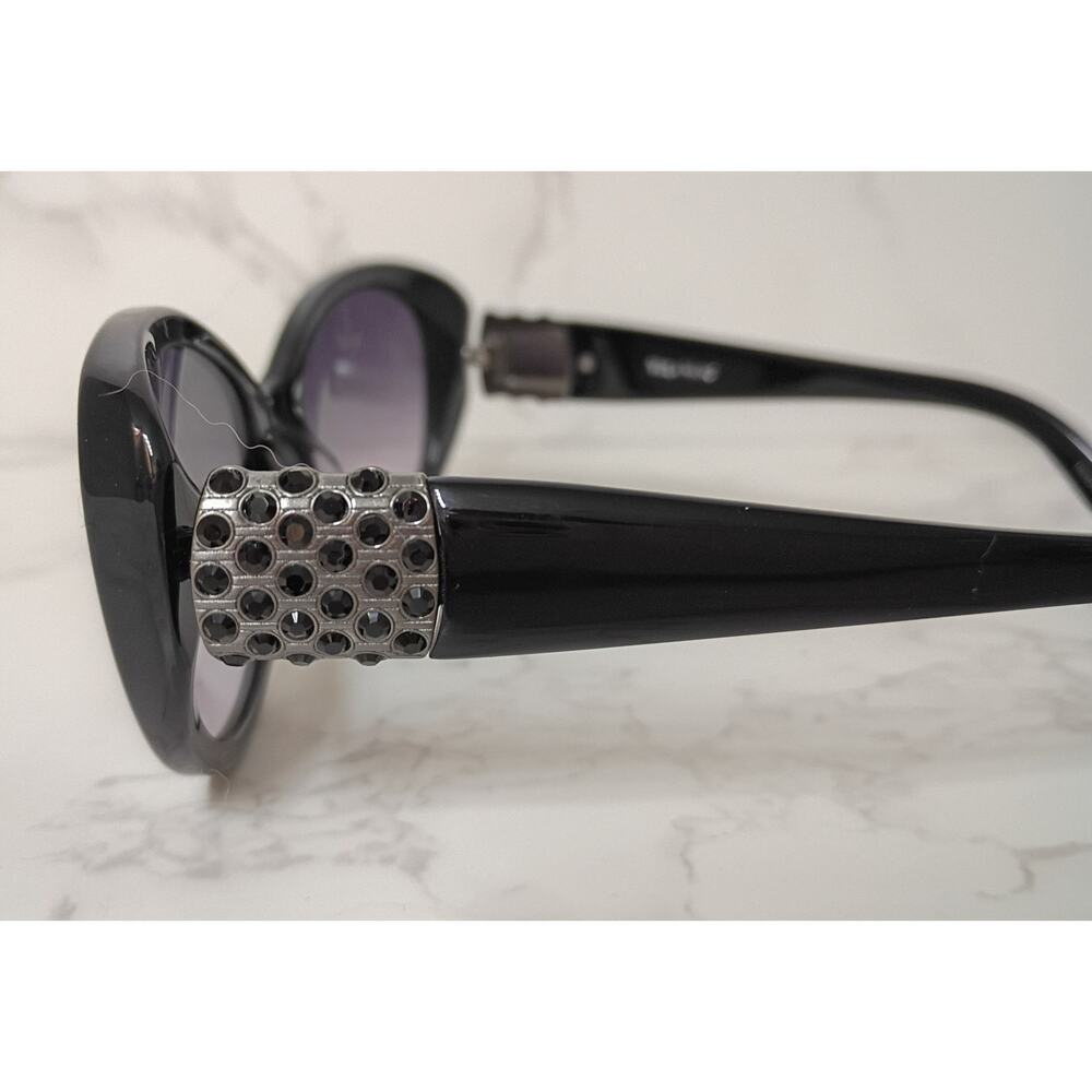 Vera Wang Black Sunglasses with Silver Stud Accents
